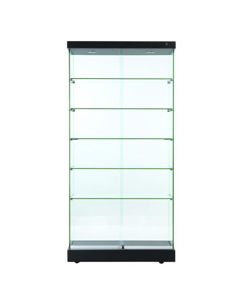 Gulvvitrine Toscana ll, 90x46xH=184 cm, SORT
