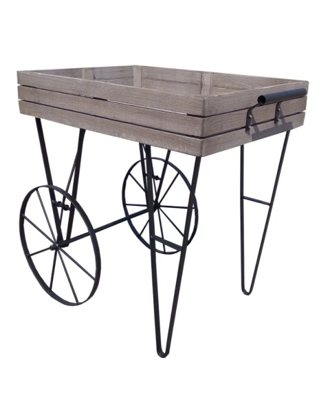 Markedsvogn, metal, stel, 60 x 80 x H85 cm. Heritage