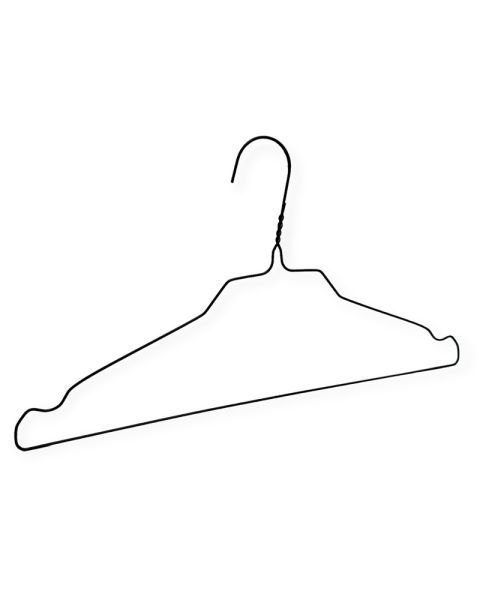 Renseribøjle, voksen, med hak, sort, pk. med 500 stk, 40 cm