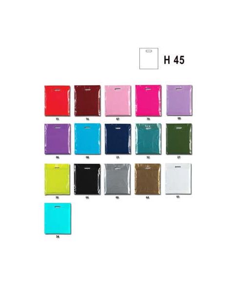 Plastpose - Mellem 39 x H 45 cm. - 100 stk. Stort udvalg i farver. Vælg antal