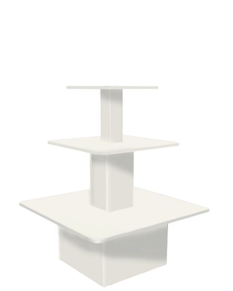 Pyramide H 120 - Firkantet. 3 plateauer. Hvid eller Ahorn