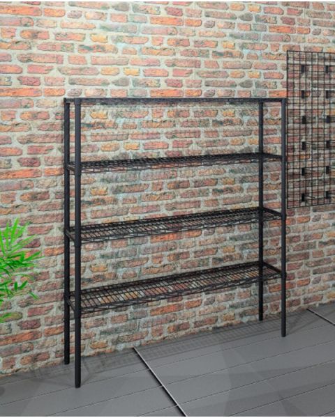 Reol - TUBO (B 122 x D 36 x H 220 cm.) - Sort