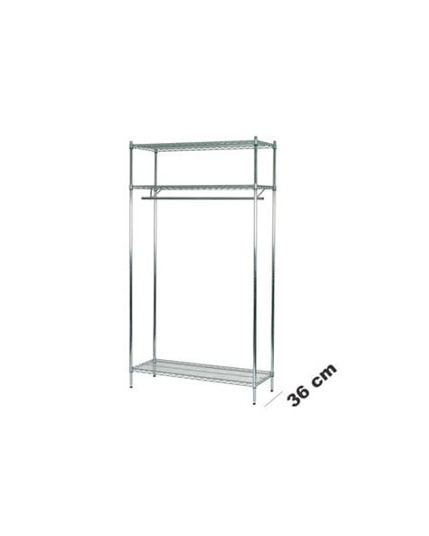 Garderobe Reol - TUBO  (B 122 x D 36 x H 220 cm.)