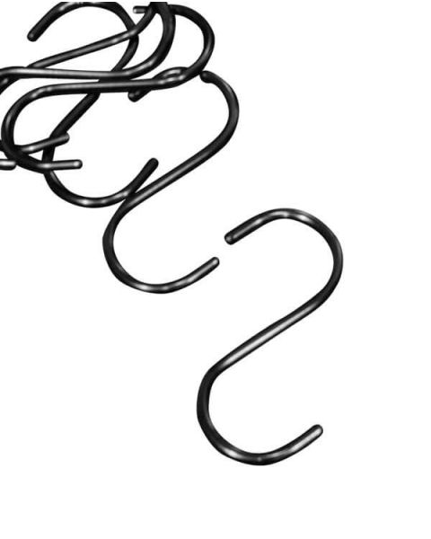 S-krog / jeans krog H11,5 cm. - sort