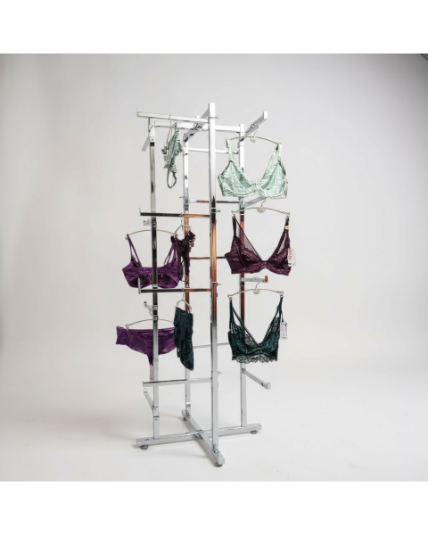 Gulvstativ med 16 arme 30,5, krom, 70 x 70 x H150 cm