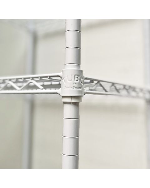 Reol - TUBO (B 91 x D 46 x H 220 cm.) - Hvid glans