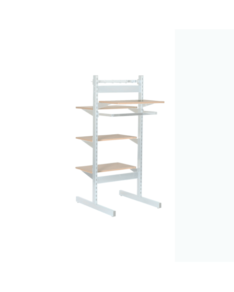 T-Gondol - H 147,5 x B 67 cm. Dobbelt display. Framework - Vælg farve