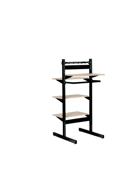 T-Gondol - H 147,5 x B 67 cm. Dobbelt display. Framework - Vælg farve