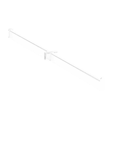 Dobbelt fronthæng t/ 12 mm. - Hvid