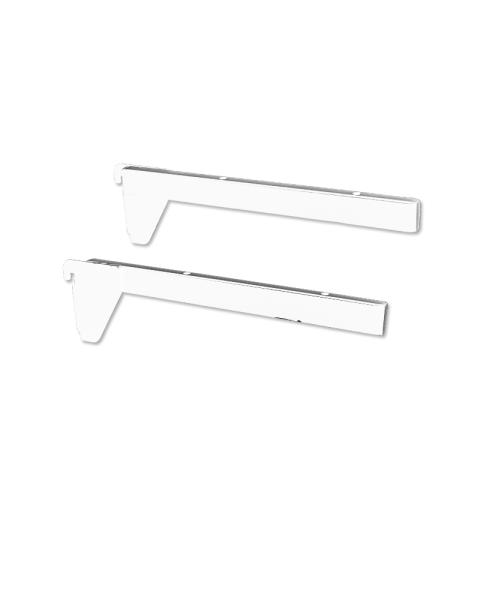 Hyldeknægt, lige, højre, med multibeslag, hvid, 30 cm