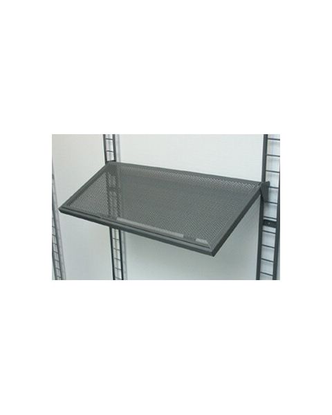 Skrå U-hylde m/ metalhulplade (91 x 37 cm) - 12 mm.