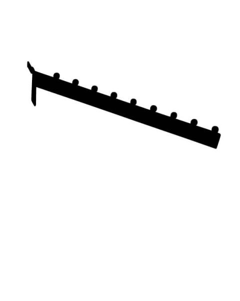 Skrå fronthæng m/ 9 kugler -t/ panel - sort