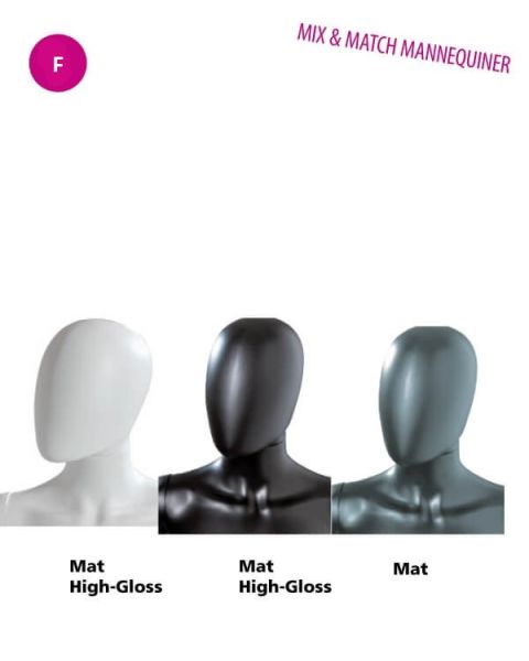 Dame mannequinhoved u/ ansigtstræk