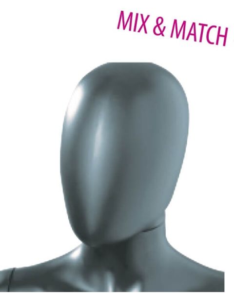 Herre mannequinhoved u/ ansigtstræk