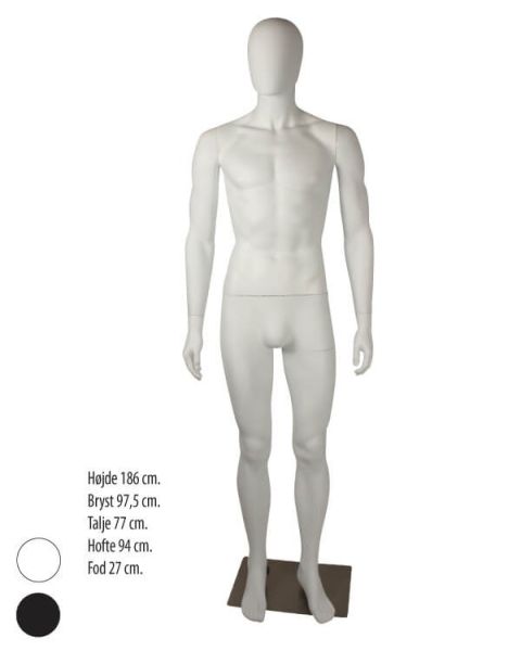 Herremannequin u/ ansigtstræk