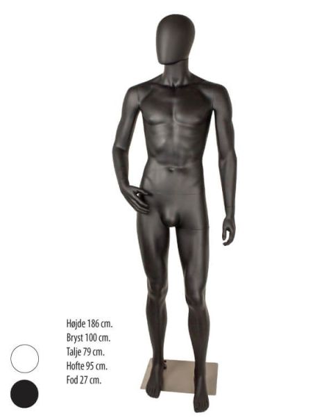 Herremannequin u/ ansigtstræk