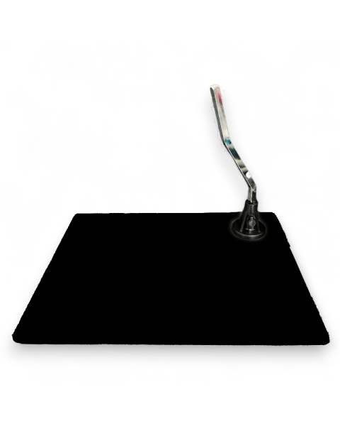 Fodplade til mannequin. Sort metal. Firkantet