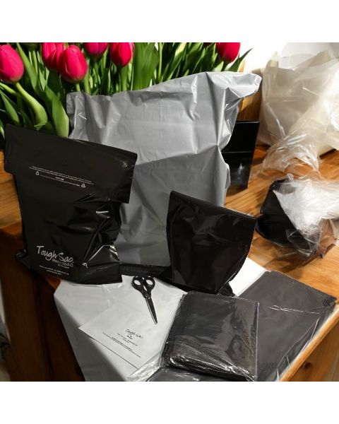 Forsendelsesposer m/ tape. Vælg farve og størrelse