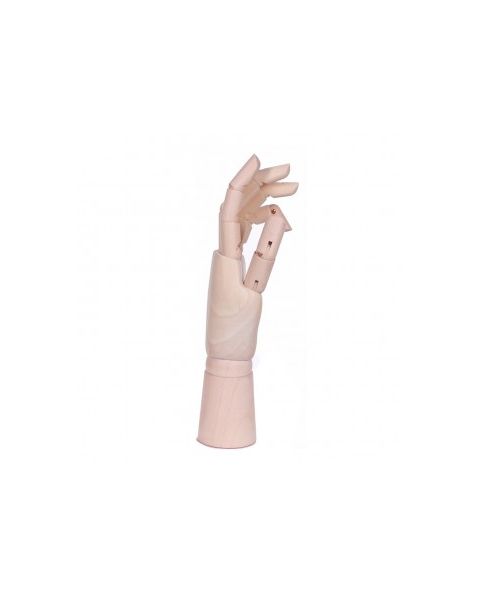 Display hånd, dame, venstre, lys træ, 25,5 cm,