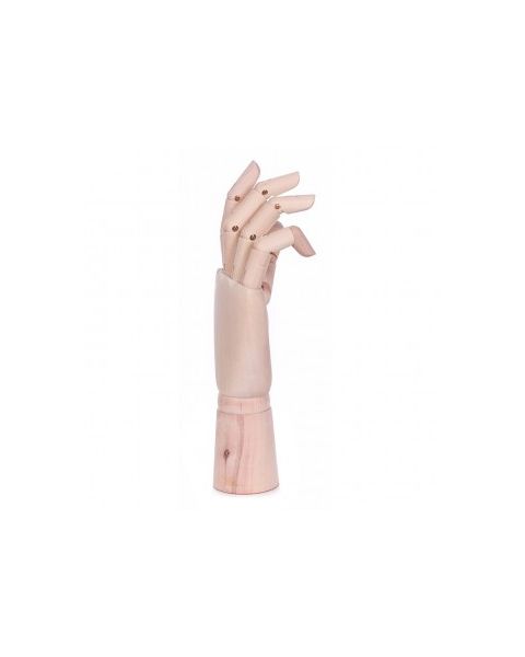 Display hånd, dame, højre, lys træ, 25,5 cm,
