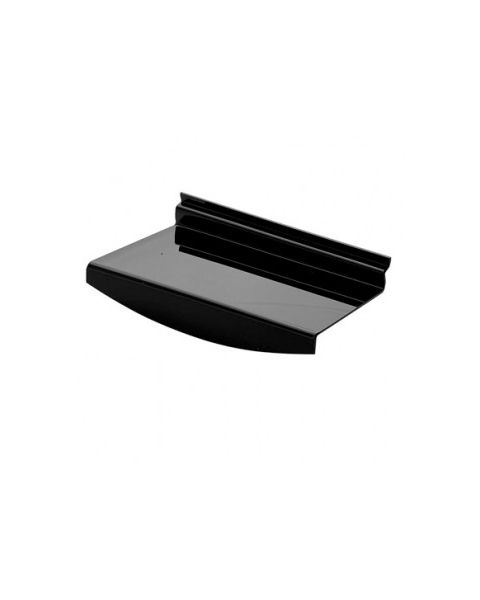 Skohylde t/ rillepanel m/ forkant. Sort akryl