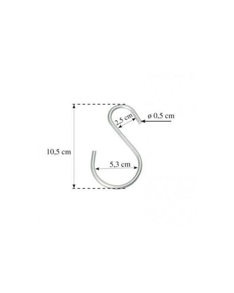 Jeanskrog, Zink.  pk. med 20 stk., 10,5 cm