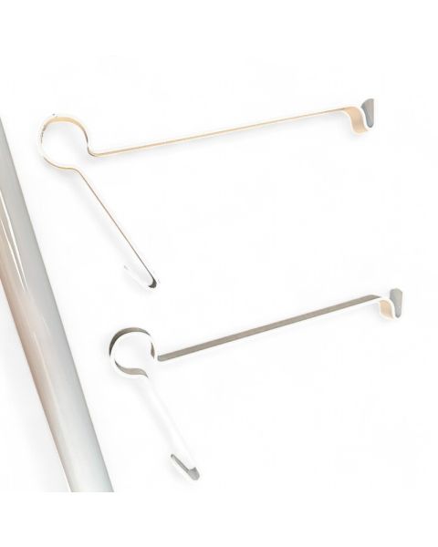 Tubo, bøjlestang, med 2 ophæng, hvid, 91 cm.