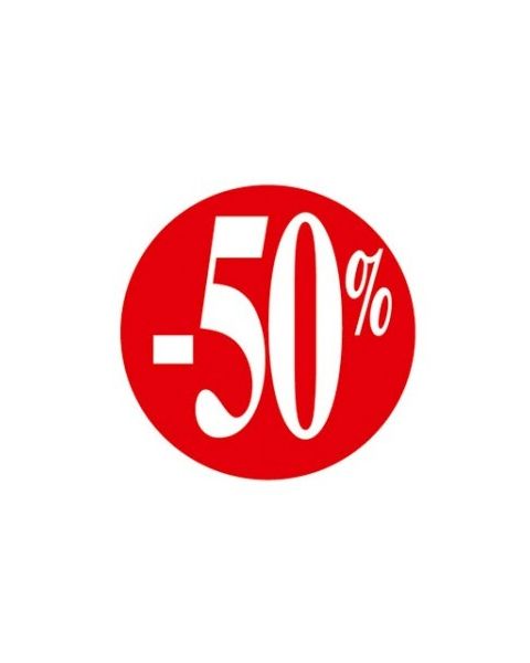 Etiketter m/ procent - 500 stk. i farver. Vælg procent