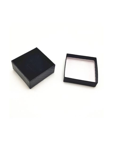 Smykkeæske. Sort. 7,5 x 7,5 x H3,5 - 20 stk.