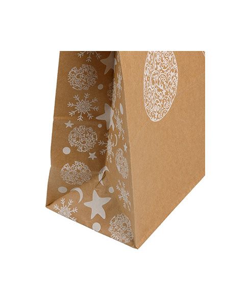 Papirpose, jul. 25 x 12 x H31 cm. 50 stk. Julekugler og stjerner