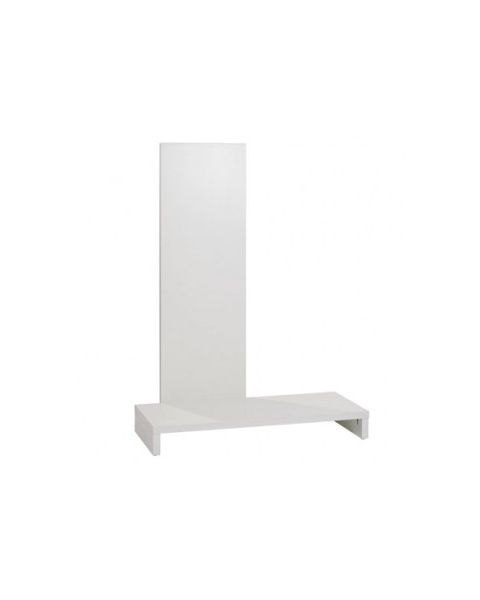 Podie med bagplade. Hvid. 50 x 120 x H161 cm.