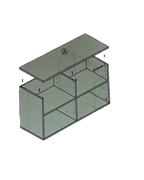 Underskabe med 2 låger. Hvid. 120 cm.
