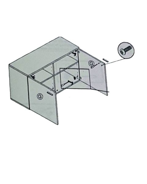 Underskabe med 2 låger. Hvid. 120 cm.