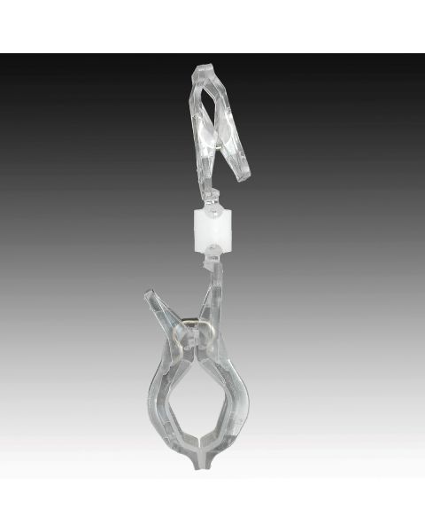 Clear Grip skilteholder - lille klemme, H 11 cm.