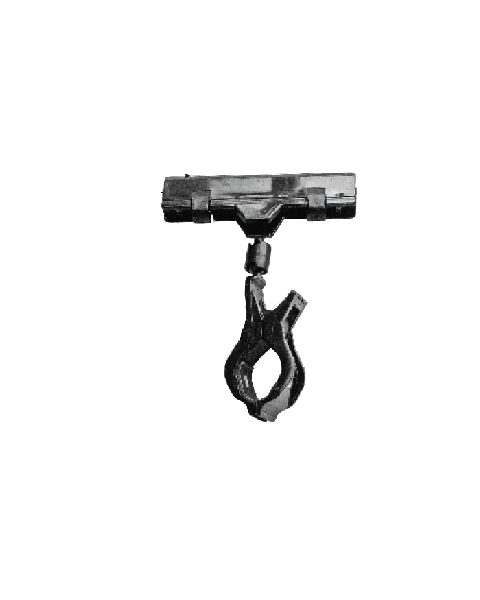 Clear Grip, skilteholder, med bred klemme, sort akryl, H10 cm