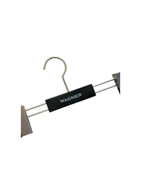 Wagner buksebøjle m klemmer, satin krom, mat sort. *RESTSALG*