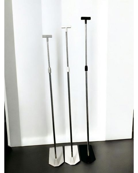 Pallestander, justerbar, 12 x 22 cm, H 75-100 cm, skilteholder. Vælg farve