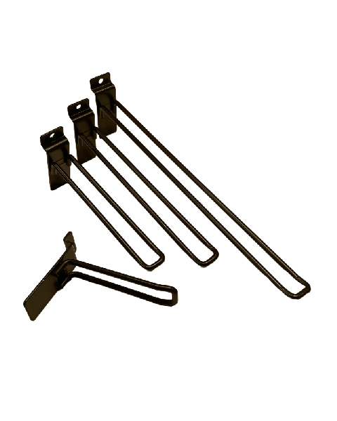 Euro-krog Ø 5 mm. - dobbeltkrog t/ rillepanel - sort. Vælg længde