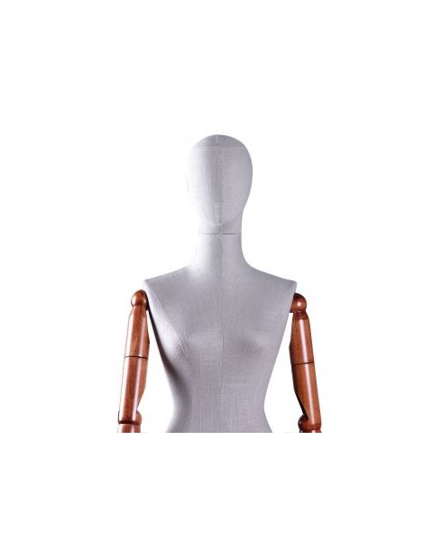 1800 vintage damemannequin. Hør torsø aftagelig hoved. Hvide ben. Inkl. arme.