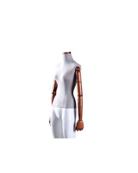 1800 vintage damemannequin. Hør torsø aftagelig hoved. Hvide ben. Inkl. arme.