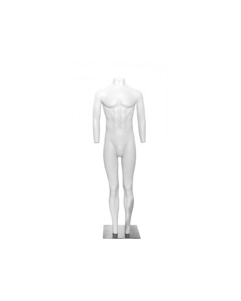 Fotomannequin. Hvid, herre. H 175 cm.