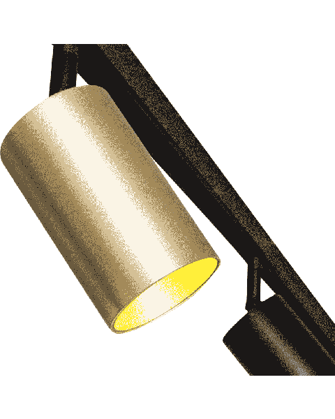 Tube pro spot, 1F, Ø6, H13,5 cm, Messing, LED-lyskilde, PAR 16, 5 W, GU10 fatning, 360 Lumen, 3000K