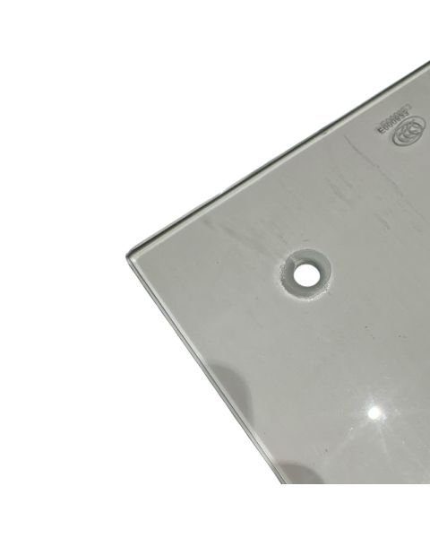 Fodplade i glas 30 x 42,5. Hul 12 mm. U/ spyd