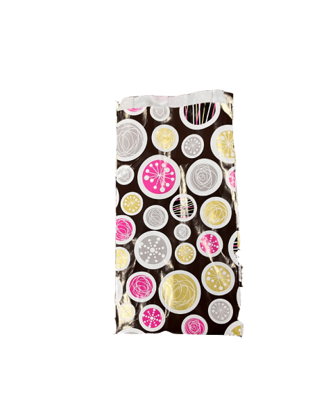 Gavepose, hvid coated - cirkler. Vælg størrelse