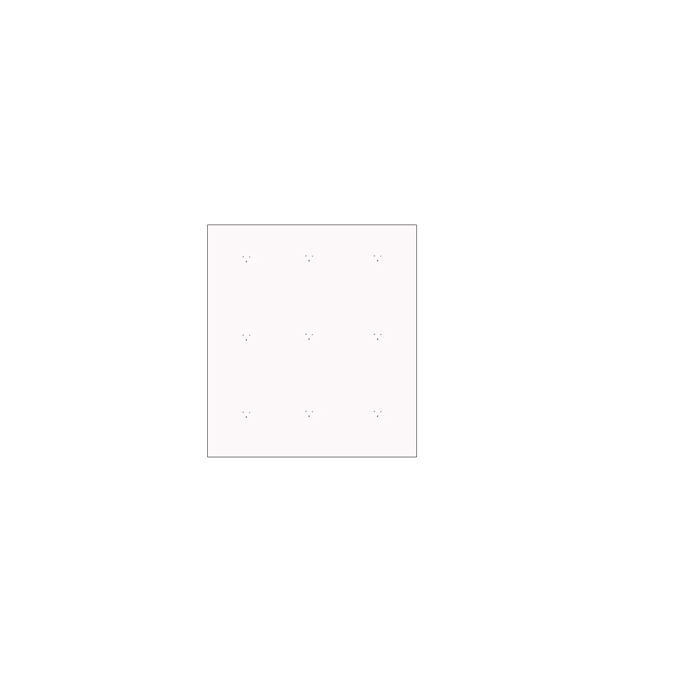 Hvid MDF vægplade (120 x 120 cm.)