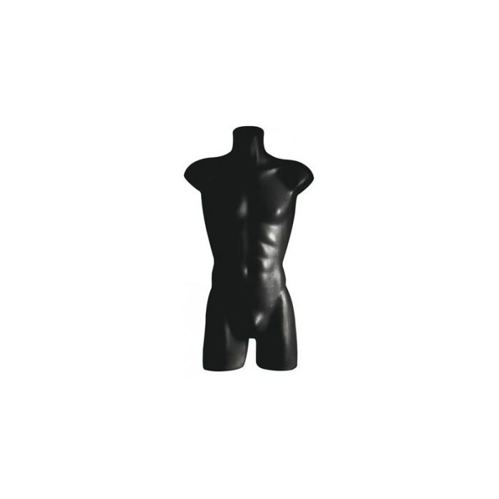 Basic, torsooverdel m. lår, herre, sort, bryst 95, talje 74, højde 87 cm (Serie 5000)