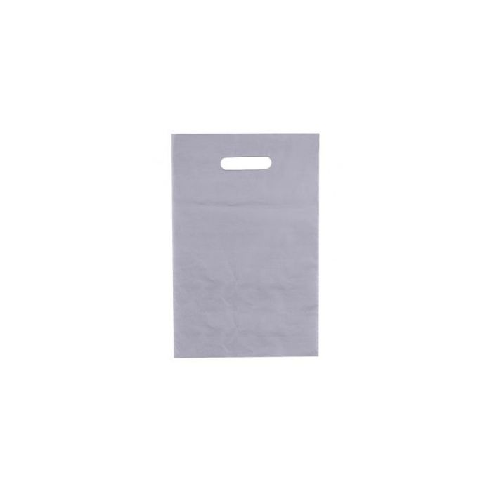 Sølvfarvet plastikpose 25x4x38 cm