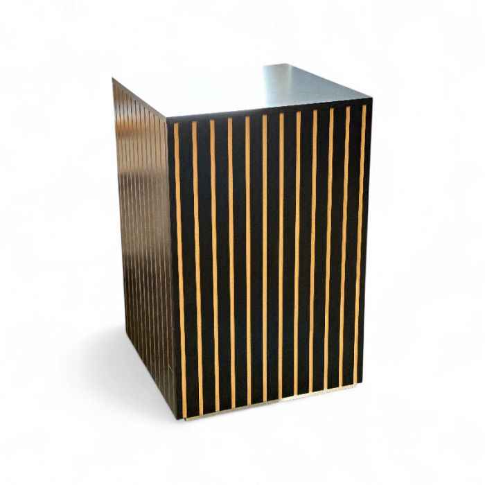 Disk lukket som hjørne Sort 60 x 60 x H90 cm DEMO
