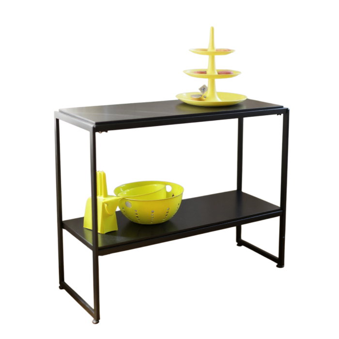 HAPPY! Oplægsbord med sorte melamin. B94 x D40 x H82 cm.