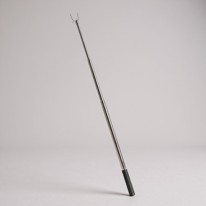 Bøjlefanger, forskydelig, aluminium, 77-170 cm. Metal gaffel og ophængskrog.
